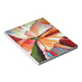レインボーベゴニアフラワーウォーターオリジナルアート ノートパッド (アングル)