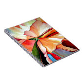 レインボーベゴニアフラワーウォーターオリジナルアート ノートブック (右側)