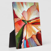 レインボーベゴニアフラワーウォーターオリジナルアート フォトプラーク (側面)