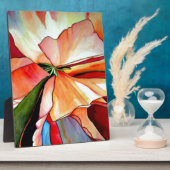 レインボーベゴニアフラワーウォーターオリジナルアート フォトプラーク (側面)