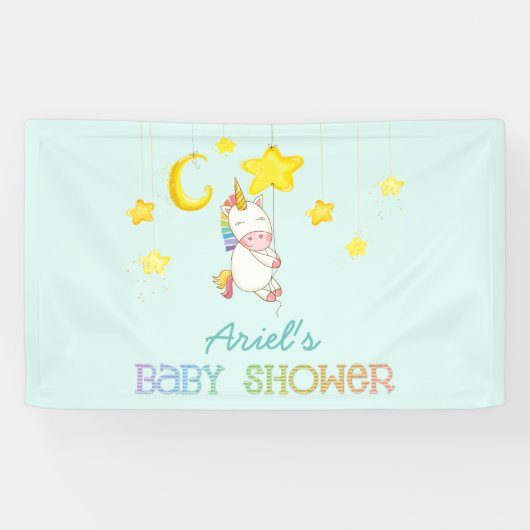 レインボーベビーぶら下がったユニコーンズfrom Stars & Moon 横断幕 (横)