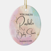 レインボーベビーカラフルシャワー水カスタム色Cer セラミックオーナメント (右)