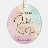 レインボーベビーカラフルシャワー水カスタム色Cer セラミックオーナメント (左)