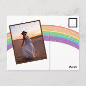 レインボーベビーガールまたはボーイベビーシャワーパーティー ポストカード (裏面)