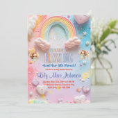 レインボーベビーガールシャワー 招待状 (スタンド正面)
