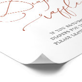 レインボーベビーシャワーおむつラッフルサイン ポスター (角)