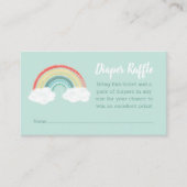 レインボーベビーシャワーおむつラッフル エンクロージャーカード (正面)