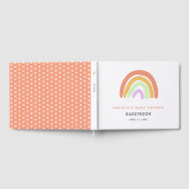 レインボーベビーシャワーかわいいカスタムパーソナライズされた ゲストブック (全面)