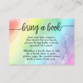 レインボーベビーシャワーで本を挿入できるカード 名刺 (正面)
