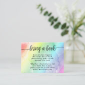 レインボーベビーシャワーで本を挿入できるカード 名刺 (スタンド正面)