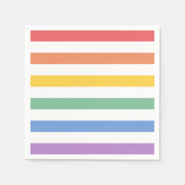 レインボーベビーシャワーまたは誕生日 スタンダードカクテルナプキン