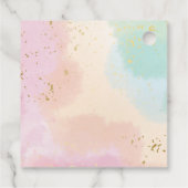 レインボーベビーシャワーカラフルウォーターカスタムカラー フェイバータグ (裏面)