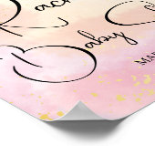 レインボーベビーシャワーカラフルウォーターカスタムカラー ポスター (角)