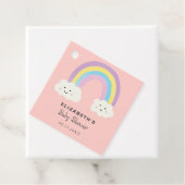 レインボーベビーシャワーガールキュートパステルソフトカラー フェイバータグ (インサイチュ)