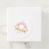 レインボーベビーシャワーガールメッセージカード フェイバータグ (インサイチュ)