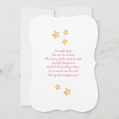 レインボーベビーシャワーガール 招待状 (裏面)