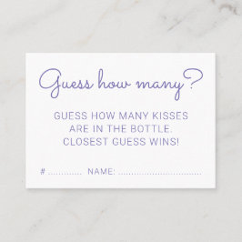 レインボーベビーシャワーゲームキスの数を推測 名刺