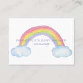 レインボーベビーシャワーブックリクエスト用の本 名刺 (裏面)