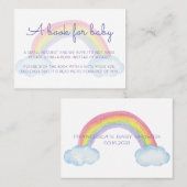 レインボーベビーシャワーブックリクエスト用の本 名刺 (正面/裏面)