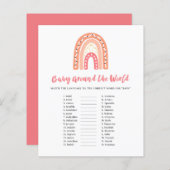 レインボーベビーシャワーベビーアアラウンドザワールドゲーム (正面/裏面)
