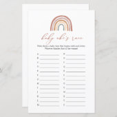 レインボーベビーシャワーベビーABCのレースゲーム (正面/裏面)