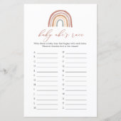 レインボーベビーシャワーベビーABCのレースゲーム (正面)