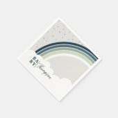 レインボーベビーシャワーボーイグリーンブルー スタンダードカクテルナプキン (角)