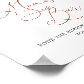 レインボーベビーシャワーミモザバーサイン ポスター (角)