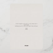 レインボーベビーシャワーミュートカラーズガールバラ 箔招待状 (裏面)