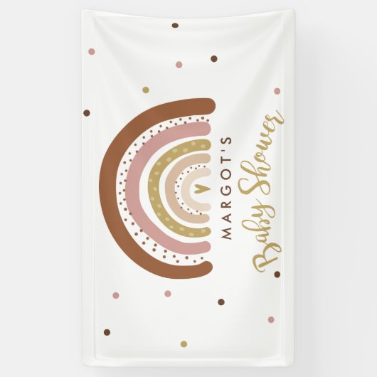 レインボーベビーシャワーミュートパステルレインボーウェルカム 横断幕 (縦)