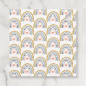 レインボーベビーシャワーメッセージカード フェイバータグ (裏面)