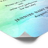 レインボーベビーシャワー予測カード表示 ポスター (角)