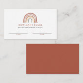 レインボーベビーシャワー何枚ソックスのカードを推測 エンクロージャーカード (正面/裏面)