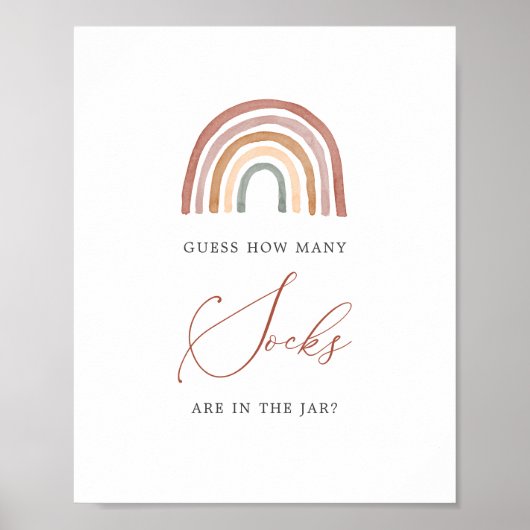 レインボーベビーシャワー何足袋のサインを推測 ポスター (正面)