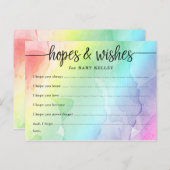 レインボーベビーシャワー希望カード ポストカード (正面/裏面)