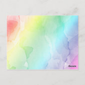 レインボーベビーシャワー希望カード ポストカード (裏面)