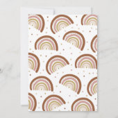 レインボーベビーシャワー招待状ミュートパステルレインボー 招待状 (裏面)