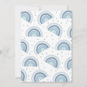 レインボーベビーシャワー招待状ミュートパステルレインボー 招待状 (裏面)