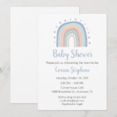 レインボーベビーシャワー招待状男の子だ 招待状 (正面/裏面)