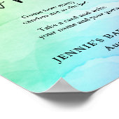 レインボーベビーシャワー推測ゲームのディスプレイ数 ポスター (角)