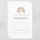 レインボーベビーシャワー推測ベビー甘い混乱ゲーム (正面/裏面)