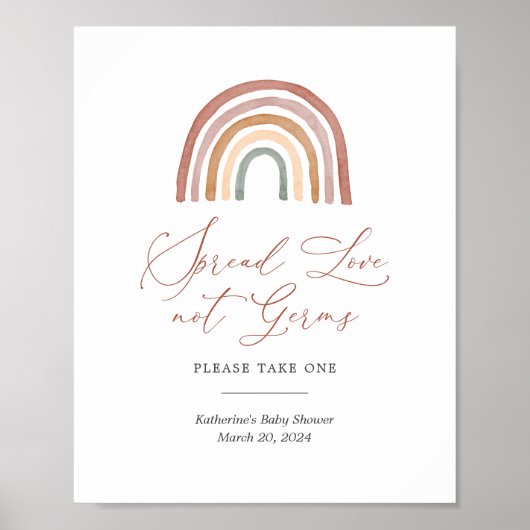 レインボーベビーシャワー衛生局の看板 ポスター (正面)