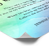 レインボーベビーシャワー言わないベビーゲーム ポスター (角)