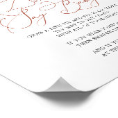 レインボーベビーシャワー言わないベビー標識 ポスター (角)