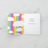 レインボーベビーシャワー サンキューカード (内部)