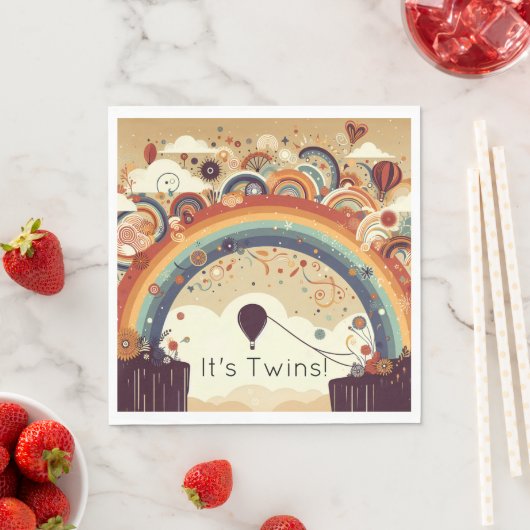 レインボーベビーシャワー スタンダードランチョンナプキン (インサイチュ)