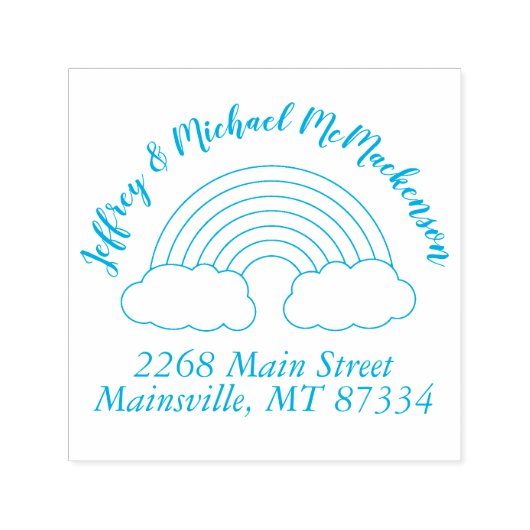 レインボーベビーシャワー セルフインキングスタンプ (デザイン)