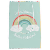 レインボーベビーシャワー ミディアムペーパーバッグ (裏面)