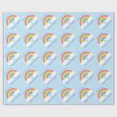 レインボーベビーシャワー ラッピングペーパー (フラット)