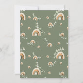 レインボーベビーシャワー 招待状 (裏面)